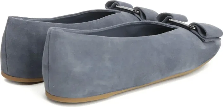 Bow-Embellished Suede Ballet Flats - Image 4