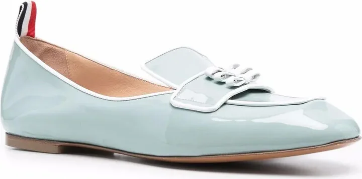 Bow-Embellished Trimmed Loafers - Image 2