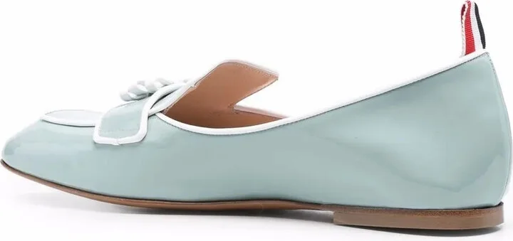 Bow-Embellished Trimmed Loafers - Image 3