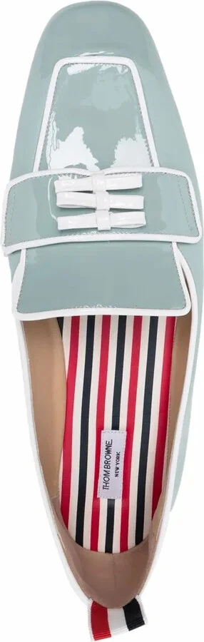 Bow-Embellished Trimmed Loafers - Image 4