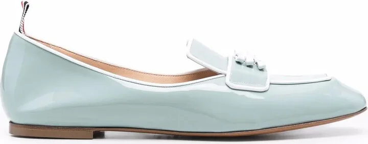 Bow-Embellished Trimmed Loafers