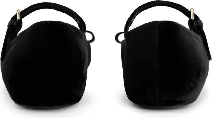 Bow-Embellished Velvet Ballerina Shoes - Image 4