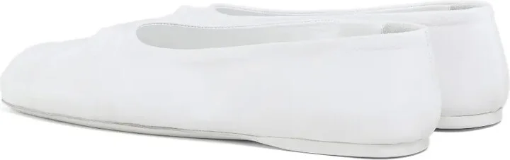 Bow-Embossed Leather Ballerina Shoes - Image 3