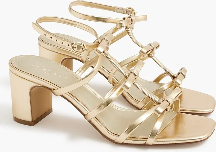 Bow heeled sandals