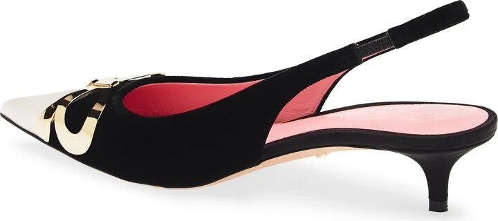 Bow Kitten Heel Slingback Pump - Image 2