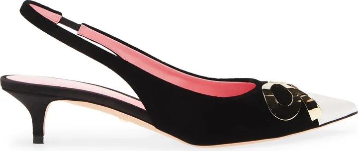 Bow Kitten Heel Slingback Pump - Image 3