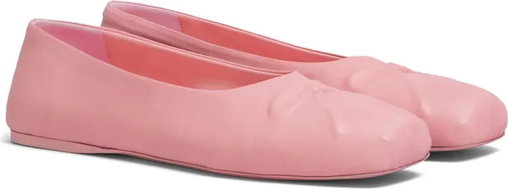 Bow Leather Ballerina Shoes - Image 2