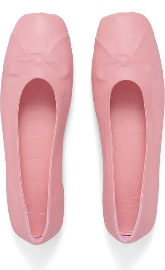 Bow Leather Ballerina Shoes - Image 4
