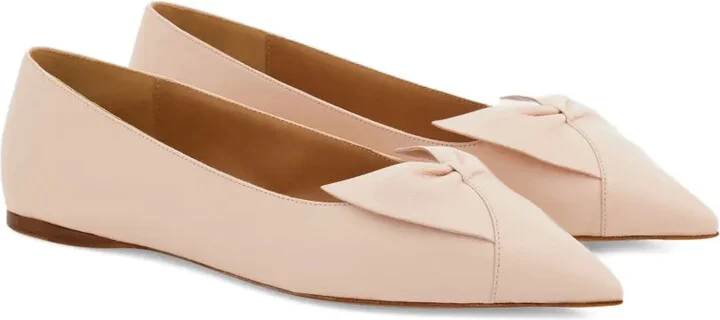 Bow leather ballerina shoes - Image 2