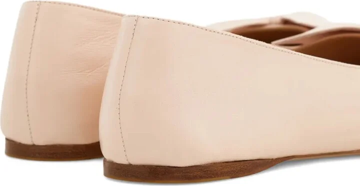 Bow leather ballerina shoes - Image 3
