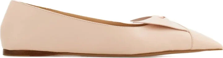 Bow leather ballerina shoes