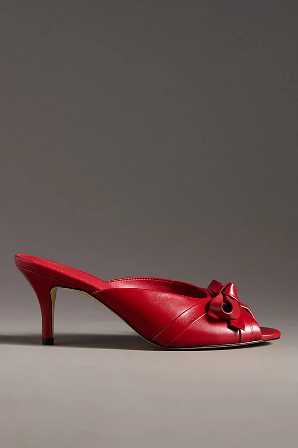 Bow Peep-Toe Kitten-Heel Mules - Image 2
