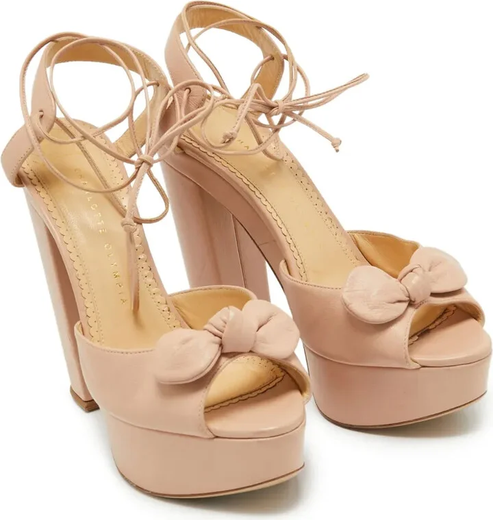 Bow Platform Sandals - Image 2