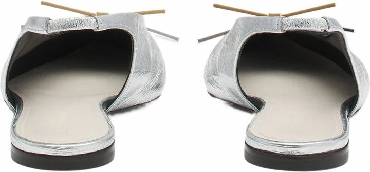 Bow Slingback In Metallic Leather - Image 4