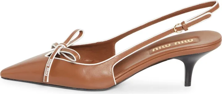 Bow Slingback Kitten Heel Pump - Image 6