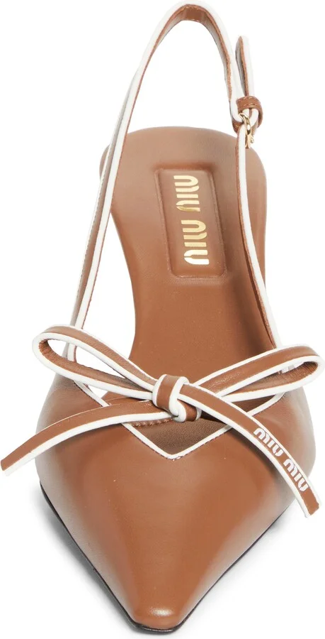 Bow Slingback Kitten Heel Pump - Image 7