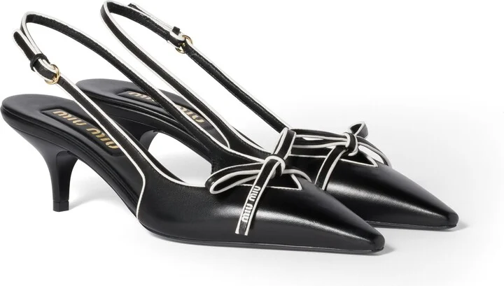 Bow Slingback Kitten Heel Pump