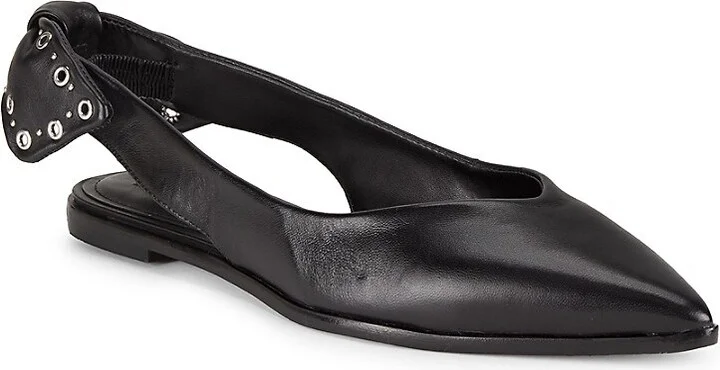 Bow Slingback Leather Flats - Image 2