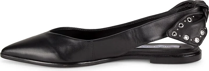 Bow Slingback Leather Flats - Image 4