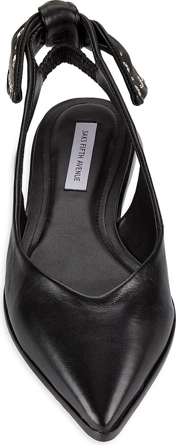 Bow Slingback Leather Flats - Image 5