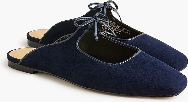 Bow slip-on mules