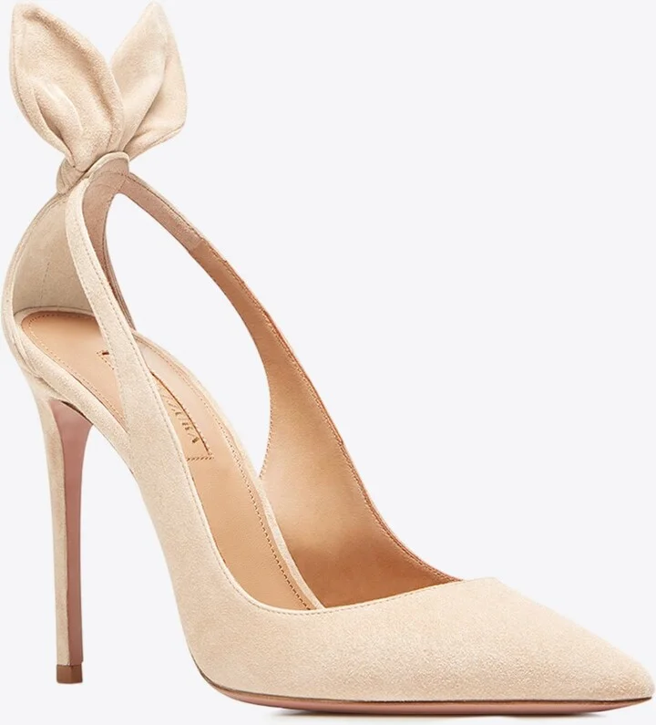 Bow Tie 105 Suede Pumps - Image 2