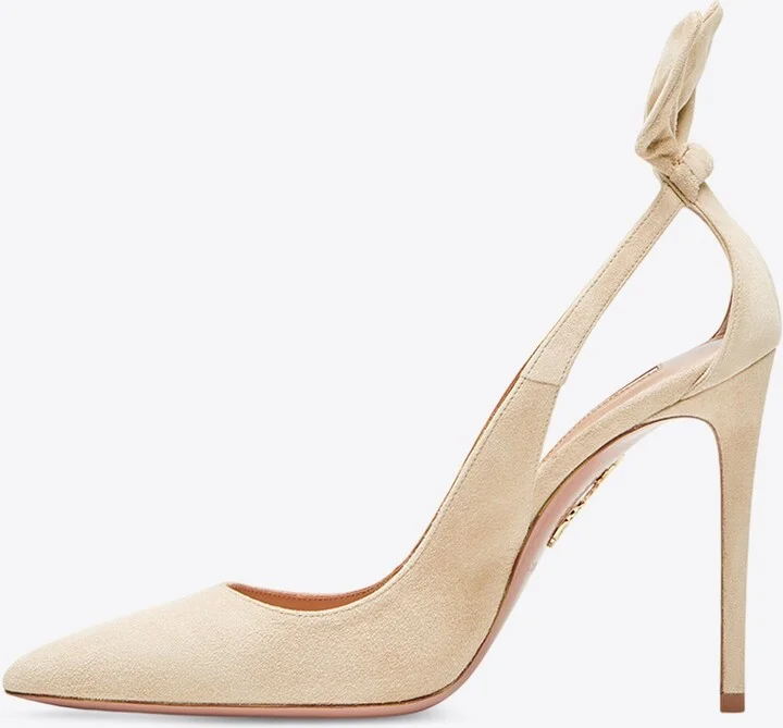 Bow Tie 105 Suede Pumps - Image 3