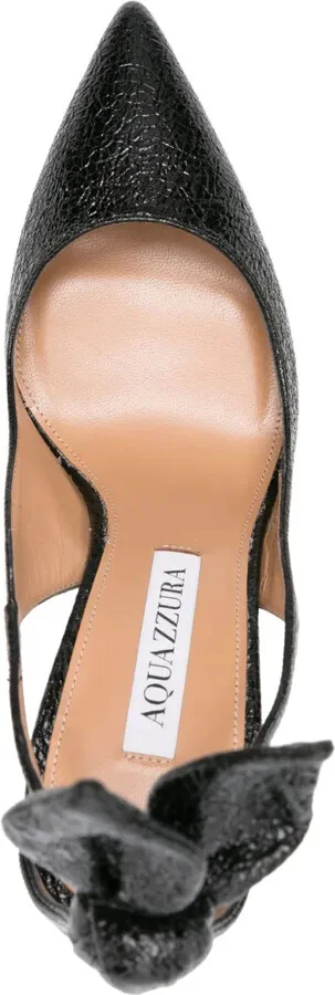 Bow Tie 105mm leather pumps - Image 4