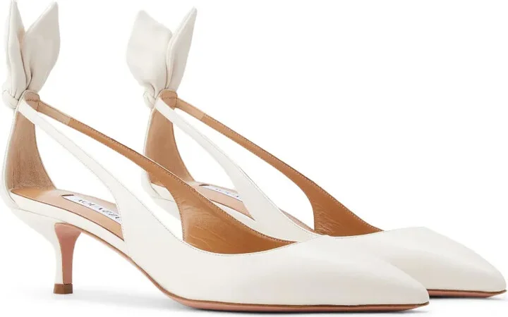 Bow Tie 50mm leather pumps - Image 2