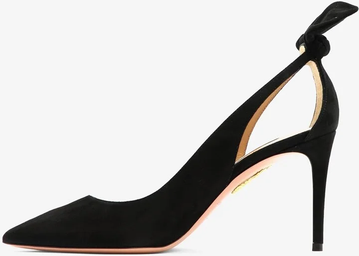 Bow Tie 85 Suede Pumps - Image 2