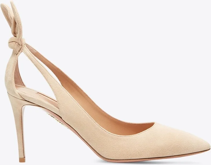 Bow Tie 85 Suede Pumps