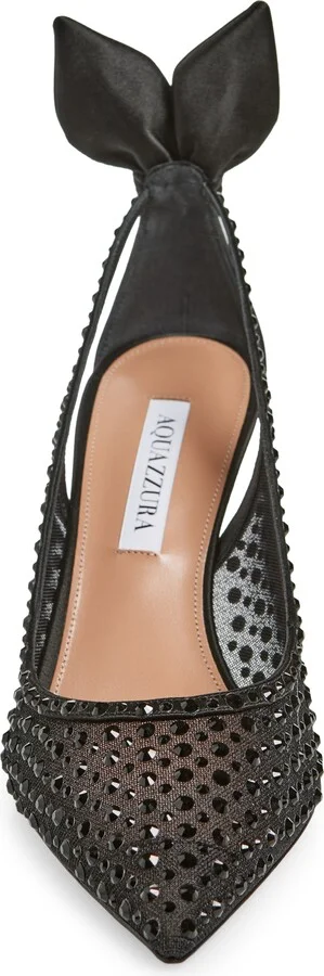 Bow Tie Crystal Embellished Pointed Toe Pump - Image 4