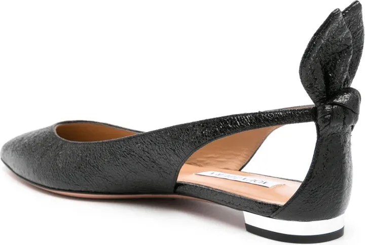 Bow Tie leather ballerina shoes - Image 3