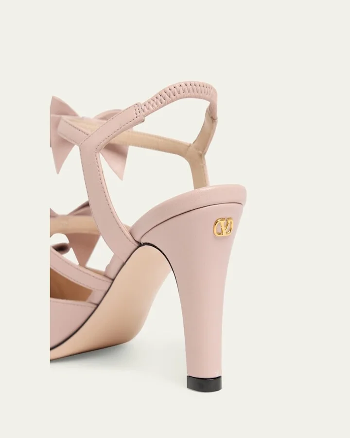 Bow VLOGO Strappy Leather Pumps - Image 2