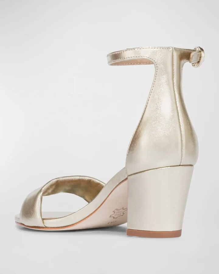 Bowie Metallic Ankle-Strap Sandals - Image 3