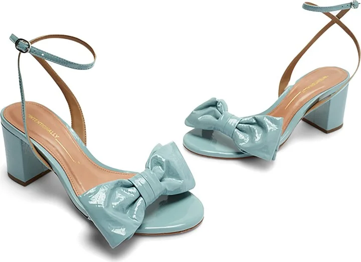 Bowie Natural Sole Heel-Blue