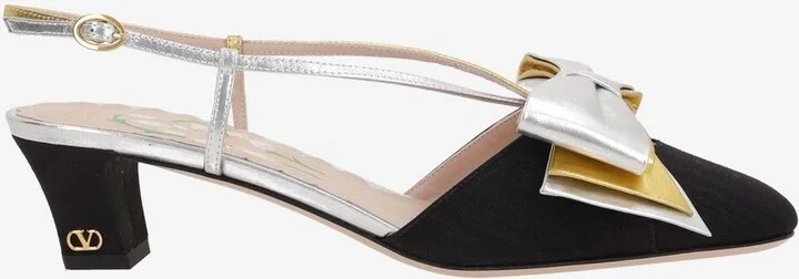 Bowow 45 Moiré Slingback Pumps