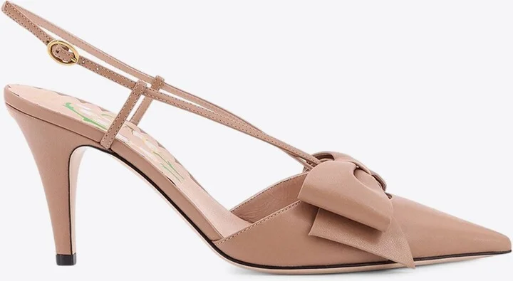 Bowow 85 Leather Slingback Pumps