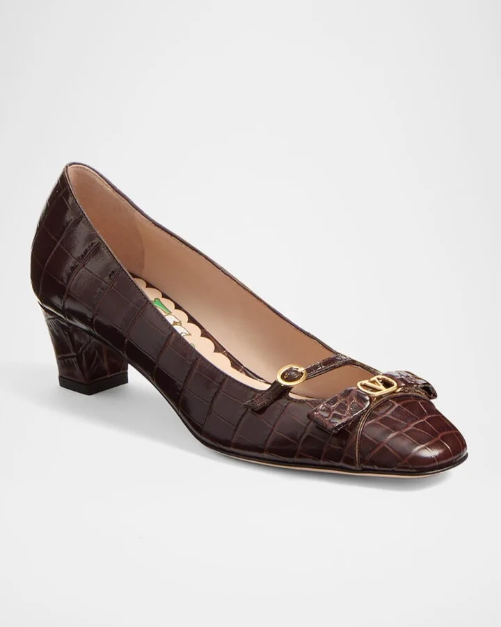 Bowow Croco Mary Jane Pumps - Image 3
