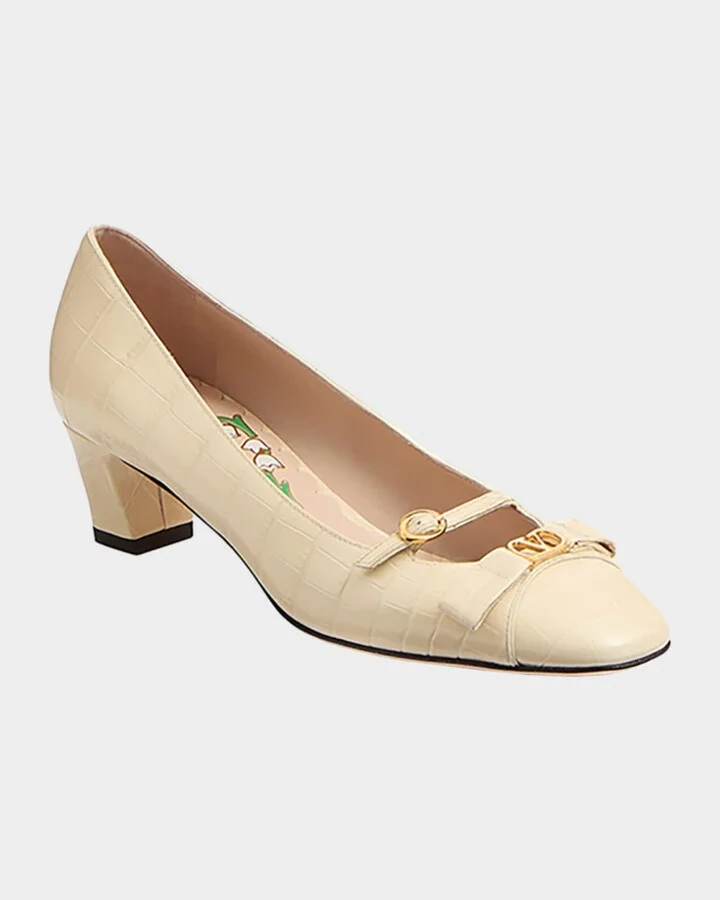 Bowow Croco Mary Jane Pumps - Image 7