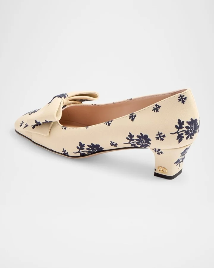 Bowow Floral Bow Pumps - Image 4