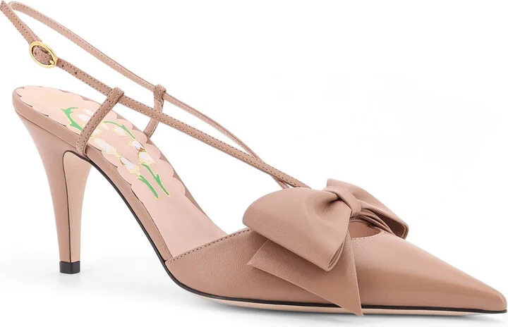 Bowow Leather Decolleté Slingback - Image 2