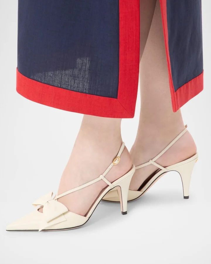 Bowow Leather Slingback Pumps - Image 2