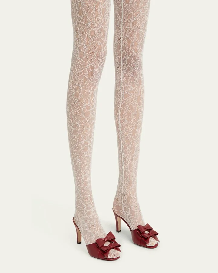Bowow Leather Stiletto Mule Sandals - Image 3