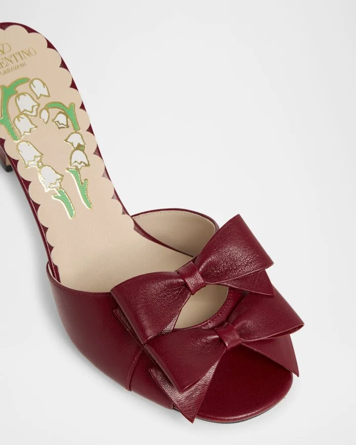 Bowow Leather Stiletto Mule Sandals - Image 2