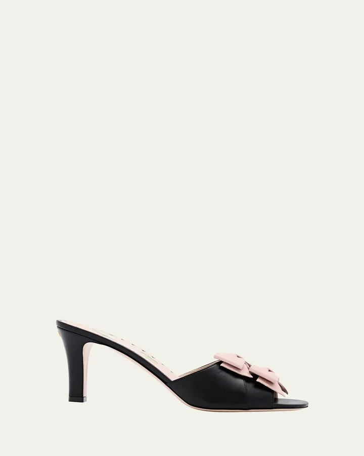 Bowow Leather Stiletto Mule Sandals