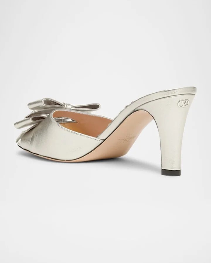 Bowow Logo Metallic Leather Sandals - Image 7