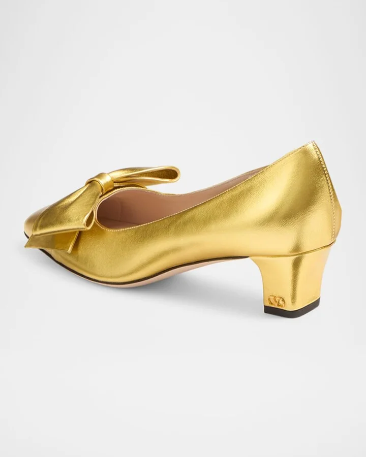 Bowow Metallic Leather Pumps - Image 4