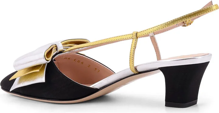 Bowow Moiré Fabric Slingback - Image 3