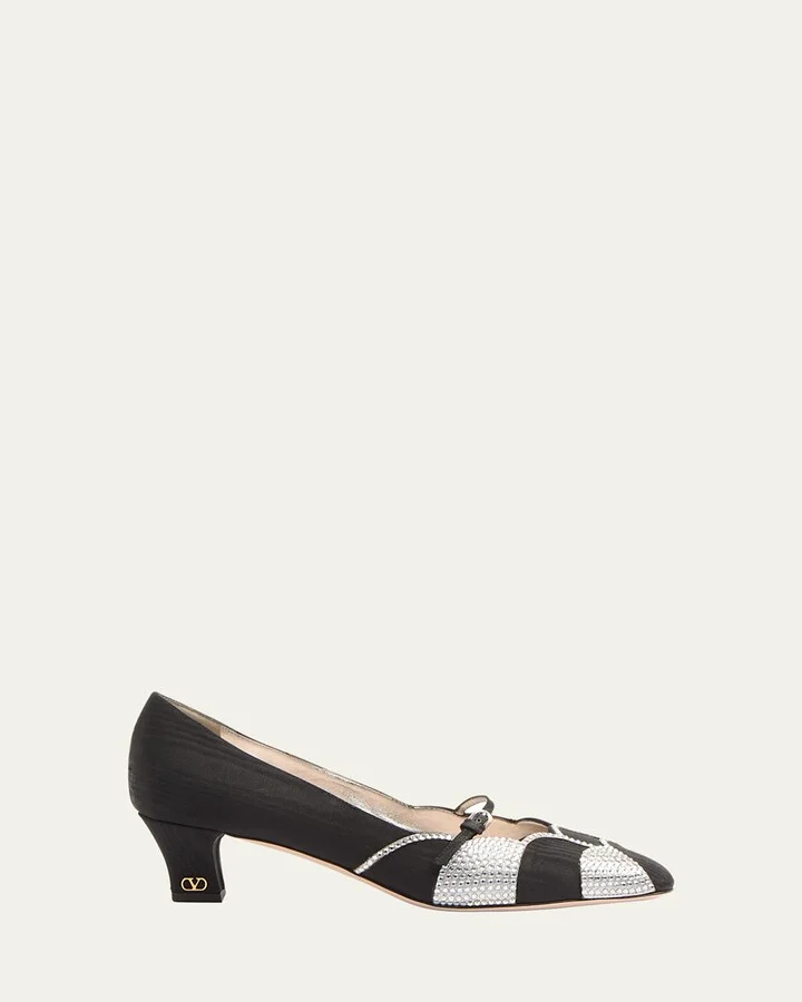 Bowow Moire Strass Pumps